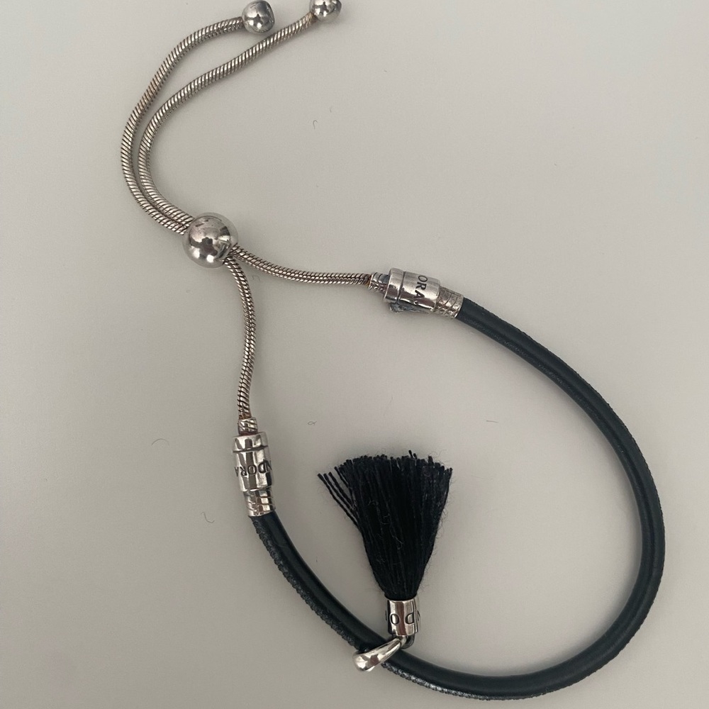 Black and Silver Adjustable Bracelet